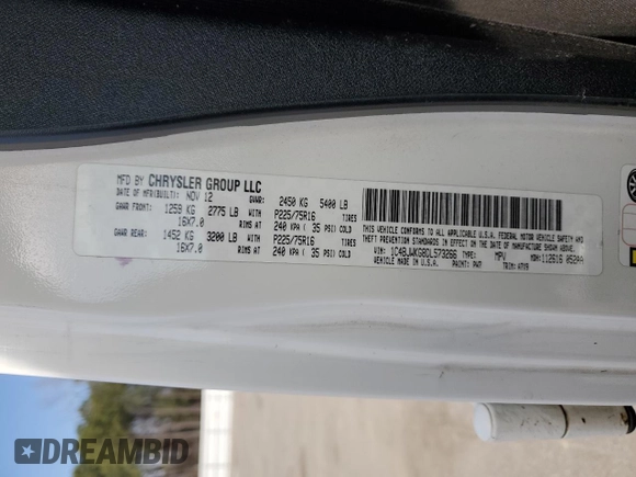 2013 Jeep Wrangler Unlimited Sport RHD с VIN 1C4BJWKG8DL573266, выставлен на аукционе Copart как лот 43340735 с пробегом 275 994 миль миль и Списание • Salvage title. История ставок и продаж доступна на DreamBid. Изображение 13.