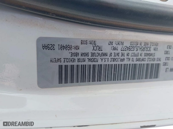 2018 Ram 2500 Tradesman with VIN 3C6UR5HJ5JG284277, listed as a IAAI auction lot 41708541 with 1 mi miles. Bid and sale history available at carsss.com. Image 9.