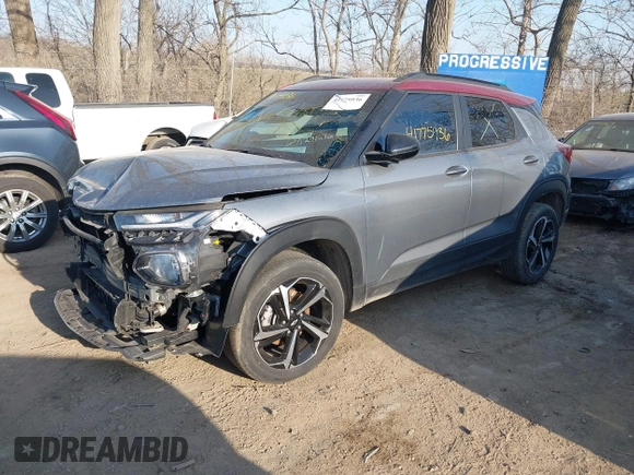2022 Chevrolet TrailBlazer RS with VIN KL79MUSL2NB098743, listed as a IAAI auction lot 41775936 with 64,292 mi miles. Bid and sale history available at carsss.com. Image 20.