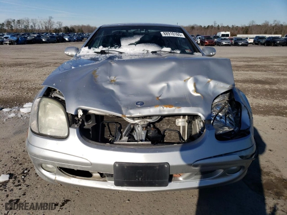 2002 Mercedes-Benz SLK-Class 3.2L with VIN WDBKK65F32F243268, listed as a Copart auction lot 88910165 with 156,021 mi miles and Salvage Title. Bid and sale history available at carsss.com. Image 5.
