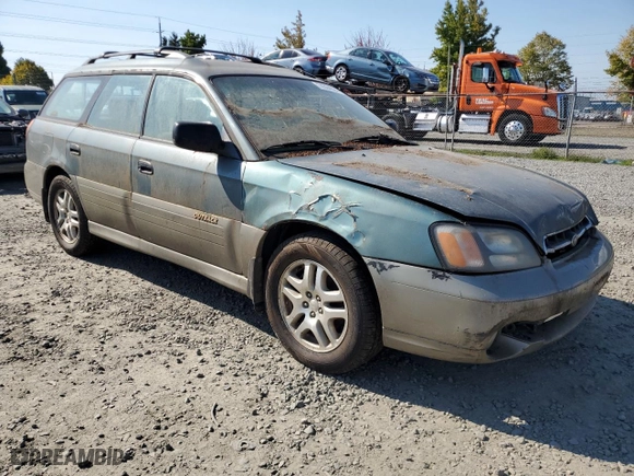 2001 Subaru Legacy Wagon Outback w/RB Equip with VIN 4S3BH665617629830, listed as a Copart auction lot 87467084 with 187,309 mi miles and Salvage Title. Bid and sale history available at carsss.com. Image 4.