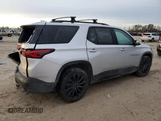 2022 Chevrolet Traverse RS with VIN 1GNERJKW4NJ124865, listed as a Copart auction lot 89060145 with 51,651 mi miles and Salvage title. Bid and sale history available at DreamBid. Image 3.