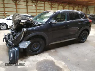 2017 Hyundai Tucson SE z VIN KM8J33A42HU521493, wystawiony jako Copart lot #58663505 z przebiegiem 107 128 mil mil oraz Szkoda całkowita • Salvage title. Historia ofert i sprzedaży dostępna na DreamBid. Obrazek 1.