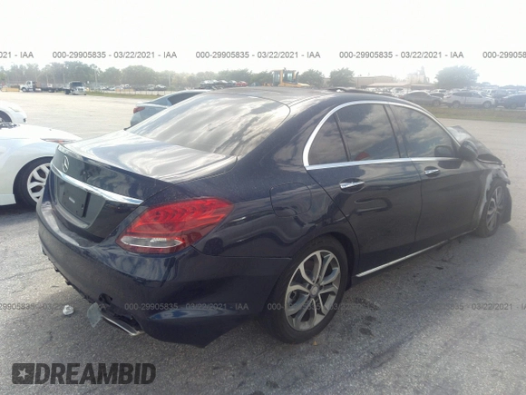 2016 Mercedes-Benz C 300 with VIN 55SWF4JB8GU166826, listed as a IAAI auction lot 41696408 with Not Provided miles and . Bid and sale history available at carsss.com. Image 4.