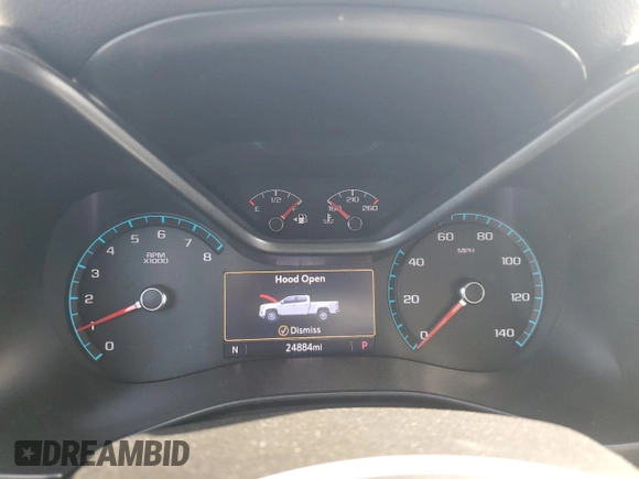 2020 GMC Canyon 2WD SLE with VIN 1GTG5CEN8L1180252, listed as a Copart auction lot 45697545 with 24,884 mi miles and Salvage Title. Bid and sale history available at carsss.com. Image 9.