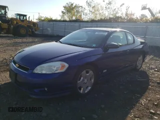 2006 Chevrolet Monte Carlo SS with VIN 2G1WL15C269425835, listed as a Copart auction lot 76843484 with 100,597 mi miles and Clean Title. Bid and sale history available at carsss.com. Image 1.