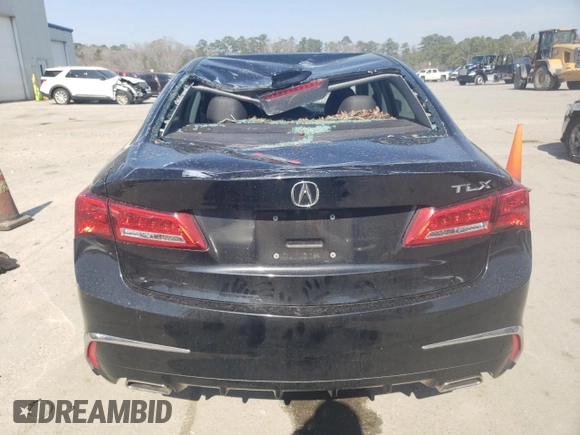 2020 Acura TLX with VIN 19UUB2F34LA000303, listed as a Copart auction lot 43458455 with 48,994 mi miles and Salvage Title. Bid and sale history available at carsss.com. Image 6.