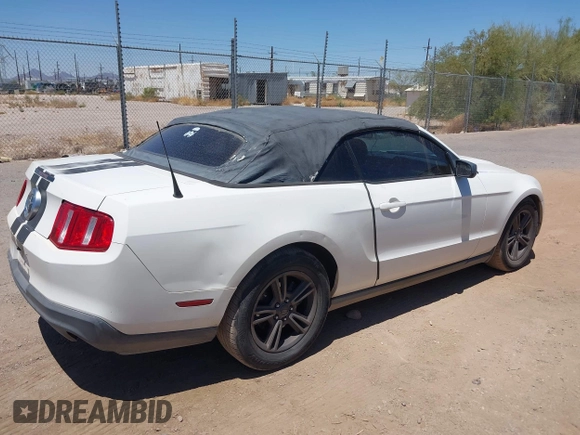 2012 Ford Mustang V6 with VIN 1ZVBP8EM3C5254496, listed as a IAAI auction lot 42211890 with 192,960 mi miles and . Bid and sale history available at DreamBid. Image 4.