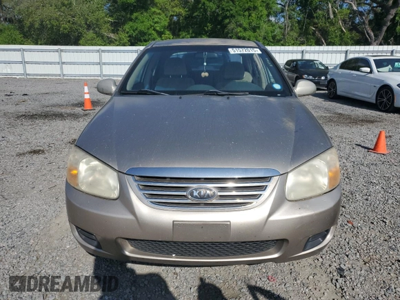 2007 Kia Spectra EX with VIN KNAFE121375478544, listed as a Copart auction lot 51572015 with 200,203 mi miles and Salvage Title. Bid and sale history available at carsss.com. Image 5.