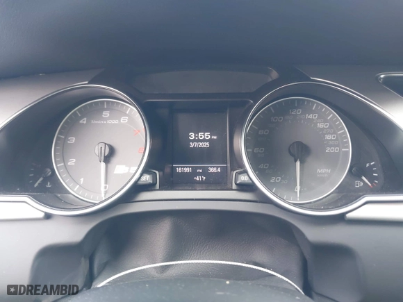 2012 Audi S5 Prestige with VIN WAUVVAFR0CA005939, listed as a IAAI auction lot 41689361 with 161,991 mi miles. Bid and sale history available at carsss.com. Image 7.