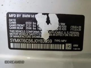2018 BMW X5 M z VIN 5YMKT6C56J0Y83959, wystawiony jako Copart lot #58057203 z przebiegiem 38 288 mil mil oraz . Historia ofert i sprzedaży dostępna na DreamBid. Obrazek 13.