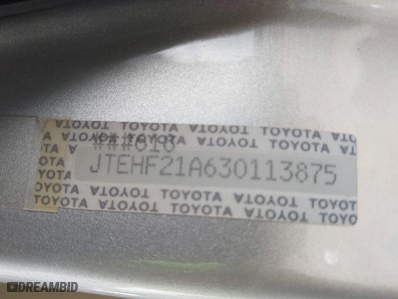 2003 Toyota Highlander with VIN JTEHF21A630113875, listed as a IAAI auction lot 41655326 with 190,167 mi miles. Bid and sale history available at carsss.com. Image 9.