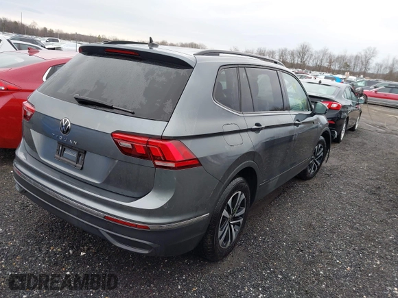 2024 Volkswagen Tiguan S with VIN 3VVRB7AX0RM001960, listed as a IAAI auction lot 41362304 with 16,655 mi miles and . Bid and sale history available at DreamBid. Image 4.