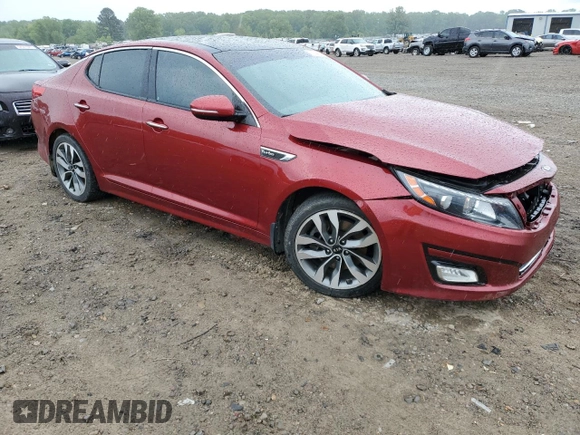 2015 Kia Optima SX Turbo with VIN 5XXGR4A60FG394038, listed as a Copart auction lot 54554755 with 141,410 mi miles and Salvage title. Bid and sale history available at DreamBid. Image 4.