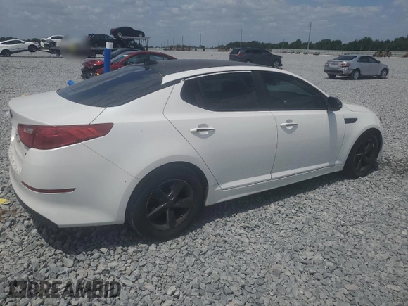 2015 Kia Optima LX with VIN KNAGM4A78F5645011, listed as a Copart auction lot 55041515 with 112,133 mi miles and Salvage Title. Bid and sale history available at DreamBid. Image 3.