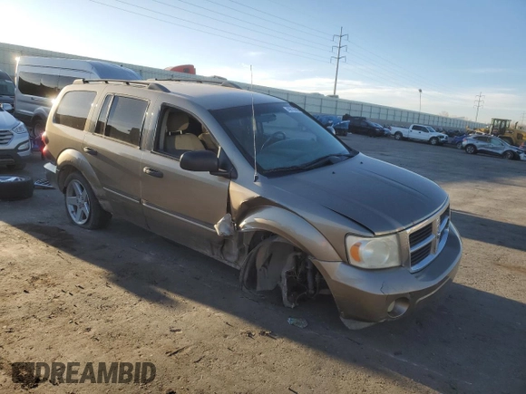2007 Dodge Durango SLT with VIN 1D8HD48P27F560742, listed as a Copart auction lot 49616885 with 266,750 mi miles and Salvage title. Bid and sale history available at DreamBid. Image 4.