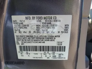 2012 Ford Escape XLS with VIN 1FMCU0C71CKC46148, listed as a IAAI auction lot 42303331 with 43,027 mi miles and . Bid and sale history available at DreamBid. Image 9.