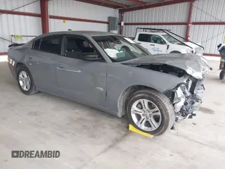 2023 Dodge Charger SXT with VIN 2C3CDXBGXPH672842, listed as a IAAI auction lot 41838429 with 1 mi miles. Bid and sale history available at carsss.com. Image 1.