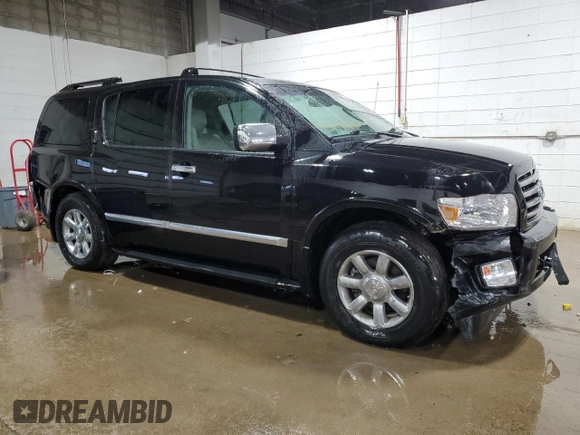 2007 Infiniti QX56 with VIN 5N3AA08C97N800618, listed as a Copart auction lot 89098995 with 170,047 mi miles and Salvage Title. Bid and sale history available at carsss.com. Image 4.