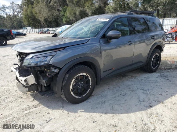2023 Nissan Pathfinder Rock Creek with VIN 5N1DR3BD1PC216050, listed as a Copart auction lot 45859405 with 42588 miles and Salvage Title. Bid and sale history available at carsss.com. Image 1.