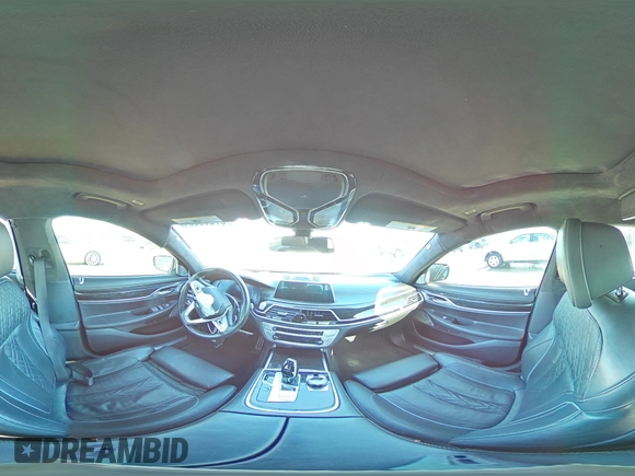 2019 BMW 7 Series 750i with VIN WBA7F0C59KGM25051, listed as a Copart auction lot 87285534 with Not Provided miles and Salvage Title. Bid and sale history available at DreamBid. Image 14.