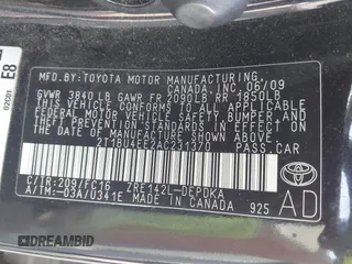 2010 Toyota Corolla with VIN 2T1BU4EE2AC231370, listed as a IAAI auction lot 42507792 with 242,552 mi miles and . Bid and sale history available at DreamBid. Image 9.