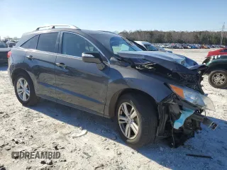 2015 Acura RDX Tech Pkg with VIN 5J8TB3H56FL016124, listed as a Copart auction lot 47039535 with 128,336 mi miles and Salvage Title. Bid and sale history available at carsss.com. Image 4.