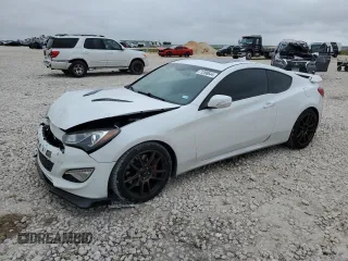 2013 Hyundai Genesis Coupe Track z VIN KMHHU6KJ7DU096820, wystawiony jako Copart lot #71208644 z przebiegiem 121 641 mil mil oraz Szkoda całkowita • Salvage title. Historia ofert i sprzedaży dostępna na DreamBid. Obrazek 1.