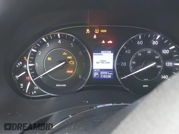 2019 Nissan Armada Platinum with VIN JN8AY2NE2K9759121, listed as a IAAI auction lot 41115008 with 89,991 mi miles. Bid and sale history available at carsss.com. Image 7.