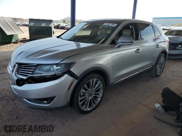 2016 Lincoln MKX Reserve z VIN 2LMTJ6LP3GBL61852, wystawiony jako Copart lot #47401795 z przebiegiem Nie podano mil oraz Szkoda całkowita • Salvage title. Historia ofert i sprzedaży dostępna na DreamBid. Obrazek 1.