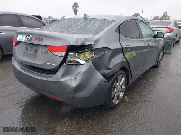 2012 Hyundai Elantra GLS with VIN 5NPDH4AE7CH093523, listed as a IAAI auction lot 41559497 with 184,662 mi miles. Bid and sale history available at carsss.com. Image 4.