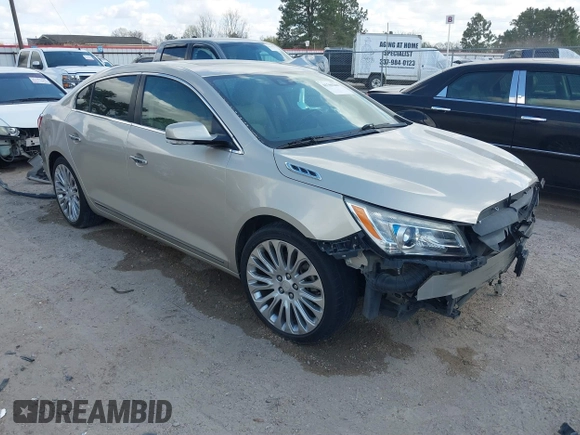 2014 Buick LaCrosse Premium II with VIN 1G4GF5G32EF129559, listed as a IAAI auction lot 41780260 with 120,487 mi miles and . Bid and sale history available at DreamBid. Image 1.