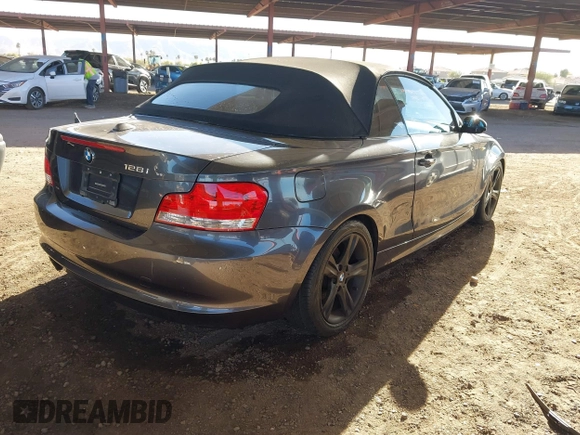 2008 BMW 1 Series 128i with VIN WBAUN13538VH80185, listed as a IAAI auction lot 41381953 with Not Provided miles and . Bid and sale history available at DreamBid. Image 4.