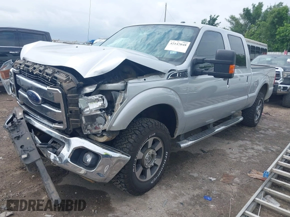 2015 Ford F-250 Lariat with VIN 1FT7W2B6XFEB03755, listed as a IAAI auction lot 42147048 with 100,239 mi miles and . Bid and sale history available at DreamBid. Image 2.