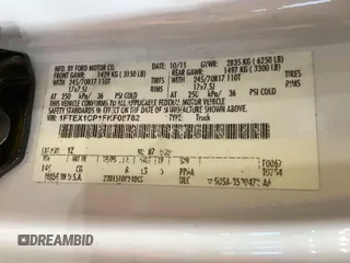 2015 Ford F-150 XL с VIN 1FTEX1CP1FKF08782, выставлен на аукционе IAAI как лот 42643080 с пробегом 201 869 миль миль и . История ставок и продаж доступна на DreamBid. Изображение 39.