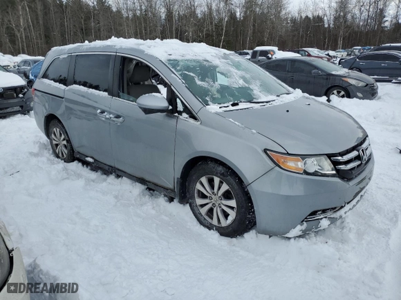 2016 Honda Odyssey EX with VIN 5FNRL5H4XGB509351, listed as a Copart auction lot 44226705 with 0 mi miles and Salvage Title. Bid and sale history available at carsss.com. Image 4.