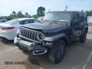 2025 Jeep Wrangler Sahara with VIN 1C4PJXEN5SW525130, listed as a IAAI auction lot 42174096 with 5,387 mi miles and . Bid and sale history available at DreamBid. Image 19.
