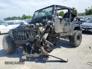 2001 Jeep Wrangler Sahara with VIN 1J4FA59S61P352141, listed as a Copart auction lot 66212355 with Not provided miles and Clean title. Bid and sale history available at DreamBid. Image 1.