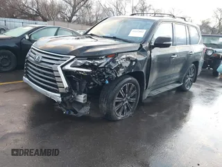 2017 Lexus LX with VIN JTJHY7AXXH4223325, listed as a IAAI auction lot 41692804 with 120,327 mi miles. Bid and sale history available at carsss.com. Image 2.