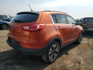 2011 Kia Sportage SX with VIN KNDPC3A63B7169255, listed as a Copart auction lot 60174855 with 121,236 mi miles and Salvage title. Bid and sale history available at DreamBid. Image 3.