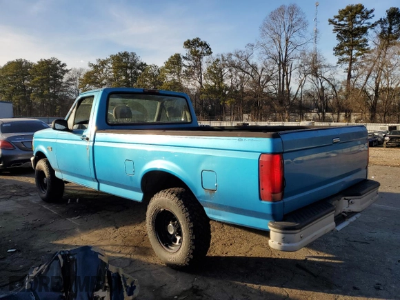 1995 Ford F-150 with VIN 1FTEF15Y4SLB43107, listed as a Copart auction lot 89071835 with 215,831 mi miles and Salvage Title. Bid and sale history available at carsss.com. Image 2.