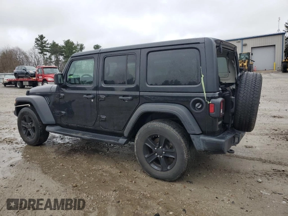 2021 Jeep Wrangler Unlimited Willys with VIN 1C4HJXDN2MW796669, listed as a Copart auction lot 52020745 with 46,826 mi miles and Salvage Title. Bid and sale history available at DreamBid. Image 2.