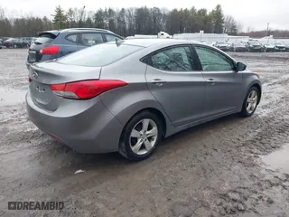 2012 Hyundai Elantra GLS with VIN KMHDH4AEXCU296746, listed as a IAAI auction lot 42022027 with 186,138 mi miles. Bid and sale history available at carsss.com. Image 4.