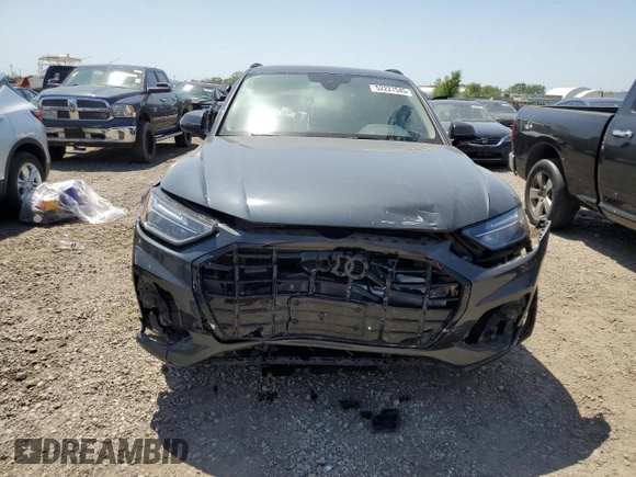 2021 Audi Q5 Premium with VIN WA1AAAFY2M2056417, listed as a Copart auction lot 52227545 with 58,931 mi miles and Salvage title. Bid and sale history available at DreamBid. Image 5.