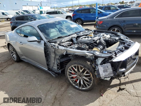 2024 Ford Mustang GT with VIN 1FA6P8CF3R5428820, listed as a Copart auction lot 76084984 with 376 mi miles and Clean title. Bid and sale history available at DreamBid. Image 4.