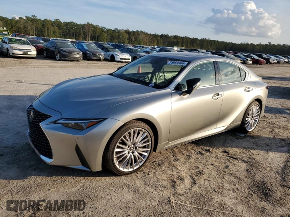 2022 Lexus IS with VIN JTHDA1D24N5121008, listed as a Copart auction lot 78969984 with 0 mi miles and Salvage Title. Bid and sale history available at carsss.com. Image 1.