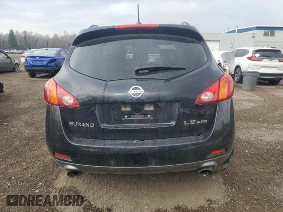 2009 Nissan Murano SL with VIN JN8AZ18W99W200589, listed as a Copart auction lot 54406135 with 256,755 mi miles and Salvage Title. Bid and sale history available at DreamBid. Image 6.
