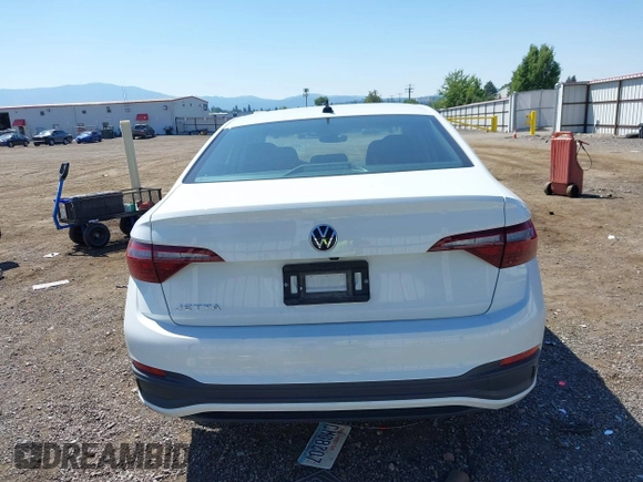 2024 Volkswagen Jetta S with VIN 3VW5M7BU6RM058267, listed as a IAAI auction lot 42762187 with 27,588 mi miles and . Bid and sale history available at DreamBid. Image 16.
