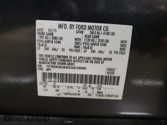 2016 Ford Explorer XLT with VIN 1FM5K8D84GGA10090, listed as a Copart auction lot 51250135 with 199,512 mi miles and Salvage Title. Bid and sale history available at carsss.com. Image 13.