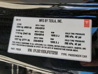 2018 Tesla Model 3 Long Range Battery z VIN 5YJ3E1EBXJF073250, wystawiony jako Copart lot #55832885 z przebiegiem 50 196 mil mil oraz Szkoda całkowita • Salvage title. Historia ofert i sprzedaży dostępna na DreamBid. Obrazek 12.